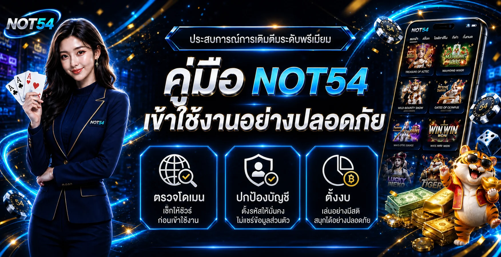 NOT54 คู่มือตรวจทางเข้าและปกป้องบัญชี