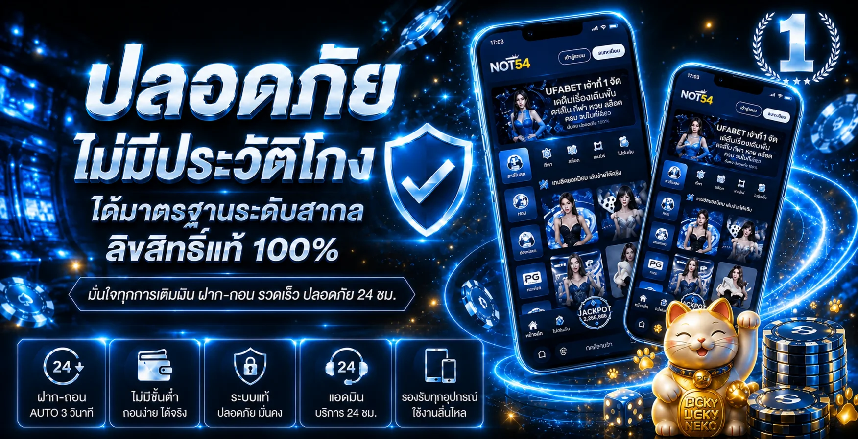 NOT54 ทางเข้าเว็บตรง | สล็อต บาคาร่า ฝากถอนออโต้